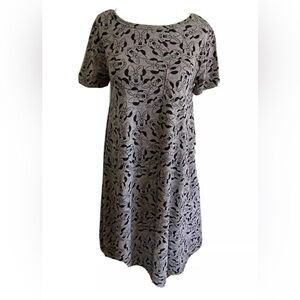 Lula Roe Minnie Mouse Dress Carly Disney Dress Gray & Pink Short Sleeves